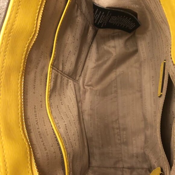 Polo Ralph Lauren Medium Yellow Purse - Picture 4 of 13